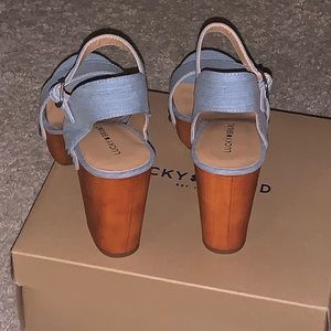 Lucky Brand Shoes - Lucky brand wood high heel sandals Lucky Brand Shoes - Lucky brand wood high heel sandals